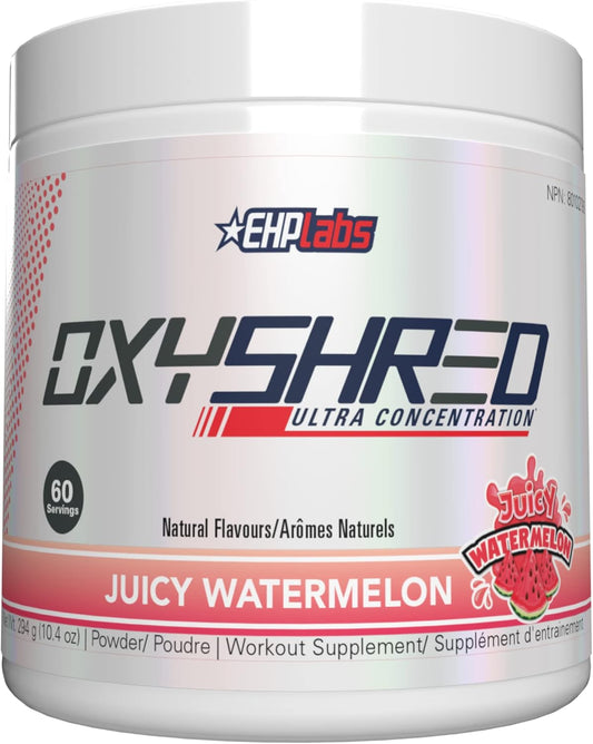 Ehplabs Oxyshred Thermogenic Pre Workout Powder & Shredding Supplement - Preworkout for Men & Women, Sugar Free Energy Powder with 150Mg of Caffeine - Juicy Watermelon, 60 Servings