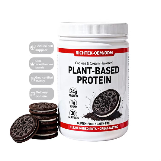 2023 New Product Free Sample Good Quality Vegan Protein Powder with Organic and Private Label Customized for Supplement